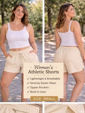 Ultra performance Lightweight Drawstring Running Shorts - Pale SMALL